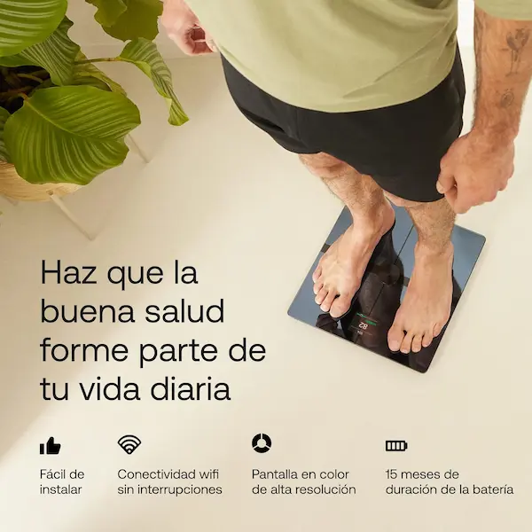 Una báscula inteligente que transforma cada medición en motivación.